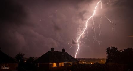 Naklejka na ściany i meble Lightning strike in Berkhamsted