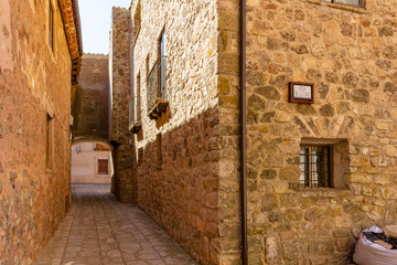 Fototapeta na wymiar Narrow street of the historic center of Medinaceli