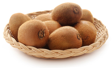 Kiwi fruits in a basket