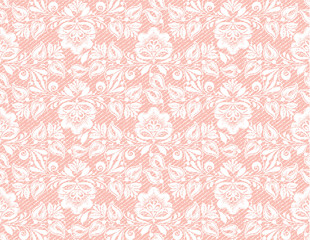 Fototapeta na wymiar Modern coral lace seamless texture, great design for any purposes. Vector retro illustration. Grunge background. Seamless fabric texture. Simple background. Modern graphic design. Vintage wallpaper.
