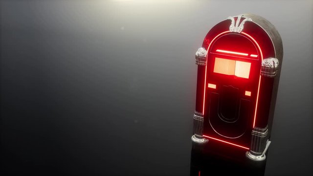 loop retro jukebox in the dark