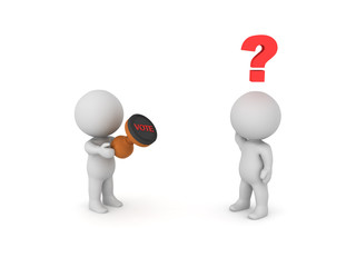 3D Character not knowing if he should vote