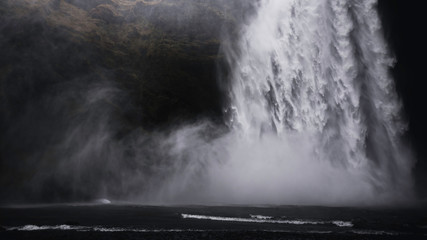 The beautiful Skogafoss waterfall, one of the most visited places in Iceland