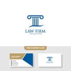 Law Firm Logo, Attorney Logo - Vector, Free Bussines Card Mockup
