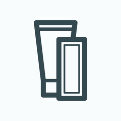 Depilation products icon. Strips for depilation vector icon