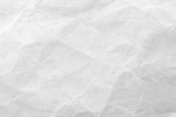 White crumpled paper texture background. Close-up.