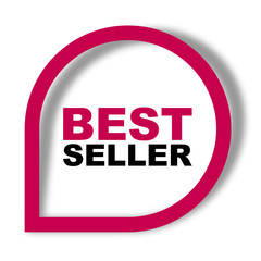 red vector banner best seller