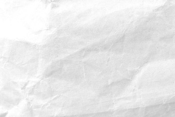 White crumpled paper texture background. Close-up.