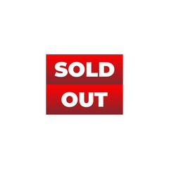 Sold Out Banner Vector, Illustration