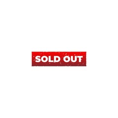 Sold Out Banner Vector, Illustration