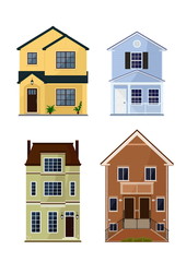set of vector houses
