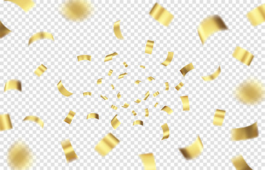 Gold Foil Tinsel Pieces Burst