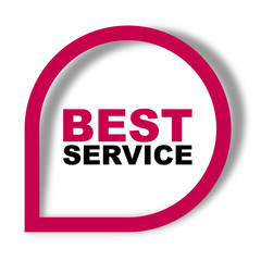 red vector banner best service