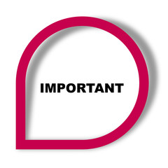 red vector banner important