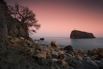 Scenic view of the St. George's Rock (the rock of the Holy Apparitions)