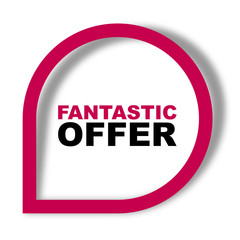 red vector banner fantastic offer