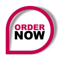 red vector banner order now