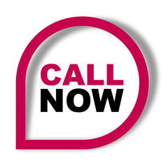 red vector banner call now