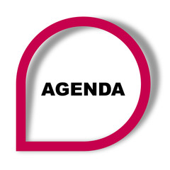 red vector banner agenda