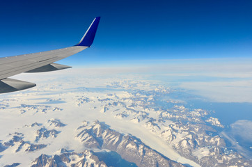 Obraz premium Greenland's east coast from the plane 6