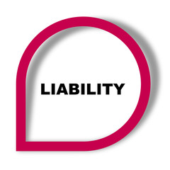red vector banner liability