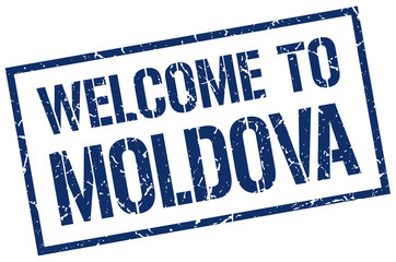 welcome to Moldova stamp