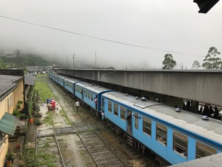 Train at Station in Sri Lanka