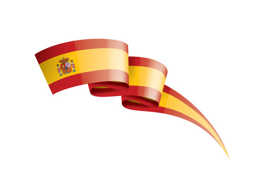 Spain Flag, Vector Illustration On A White Background