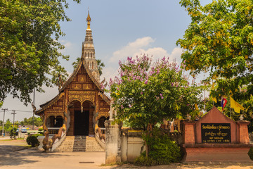 Wat Chedi Liam (Temple of the Squared Pagoda), the only ancient temple in the Wiang Kum Kam archaeological area that remains a working temple with resident monks at Chiang Mai, Thailand.