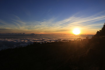 Sunrise on top bawakaraeng mt