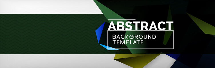 Dark color geometric abstract background, 3d shapes