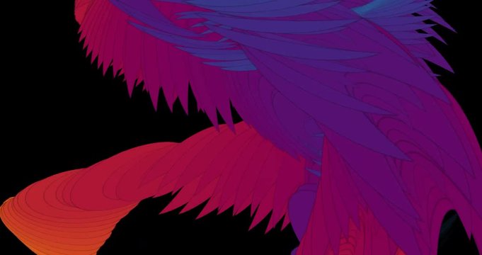 Abstract Particle Animation of psychedelic Pattern