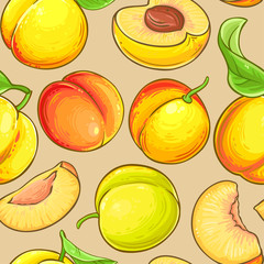 peach vector pattern