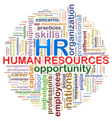 Circular design hr Human resources word tags wordcloud