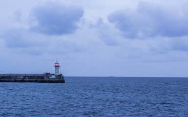 Yalta lighthouse on the embankment, Yalta