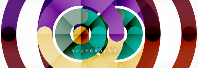 Obraz premium Line design circles abstract background