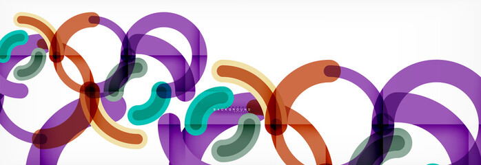 Obraz premium Line design circles abstract background