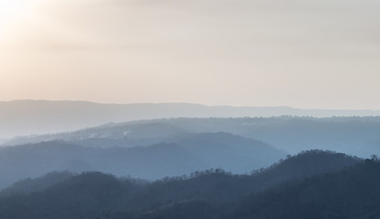 Fototapeta premium mountain and sunset view landscape