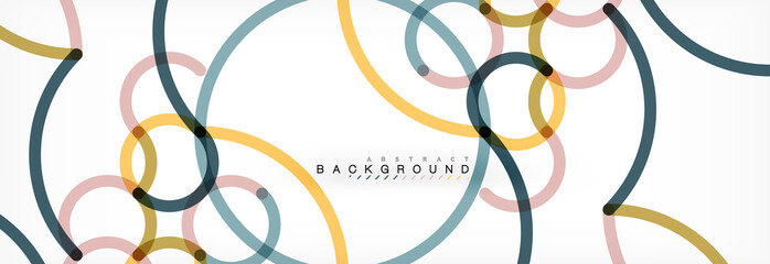 Curly lines abstract background, color overlapping linear texture