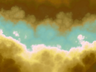 Abstract beautiful sky. 3D illustration, computer-generated fractal