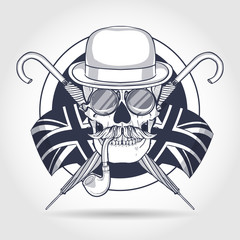 Sketch of british skull