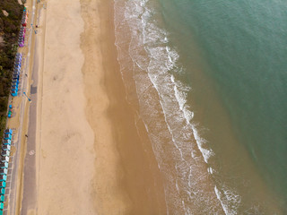 Aerial photo of the beautiful beach of Bournemouth.