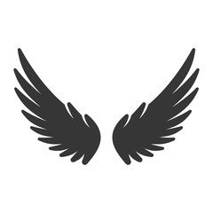Bird Wing Icon on White Background. Vector