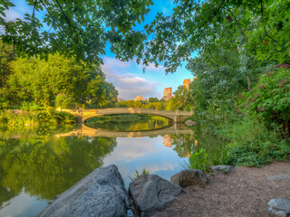 Naklejka premium Bow bridge,Central Park, New York Cit