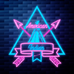 Vintage american indian emblem