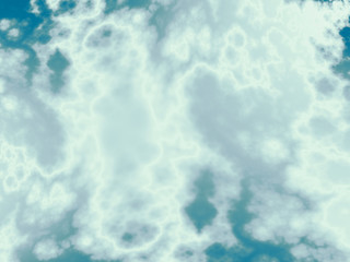 Abstract beautiful sky. 3D illustration, computer-generated fractal