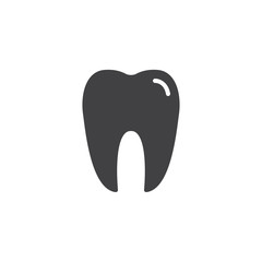 Human tooth vector icon. filled flat sign for mobile concept and web design. Healthy tooth glyph icon. Symbol, logo illustration. Pixel perfect vector graphics