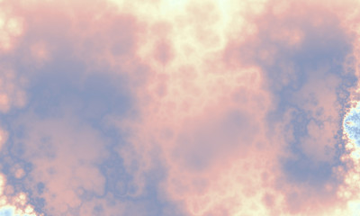 Abstract beautiful sky. 3D illustration, computer-generated fractal