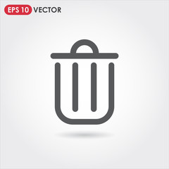trash can account ui web button. ui elements. trash can vector icon for web, mobile and user interface design