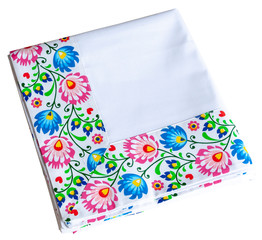Tablecloth with polish folk flowers
